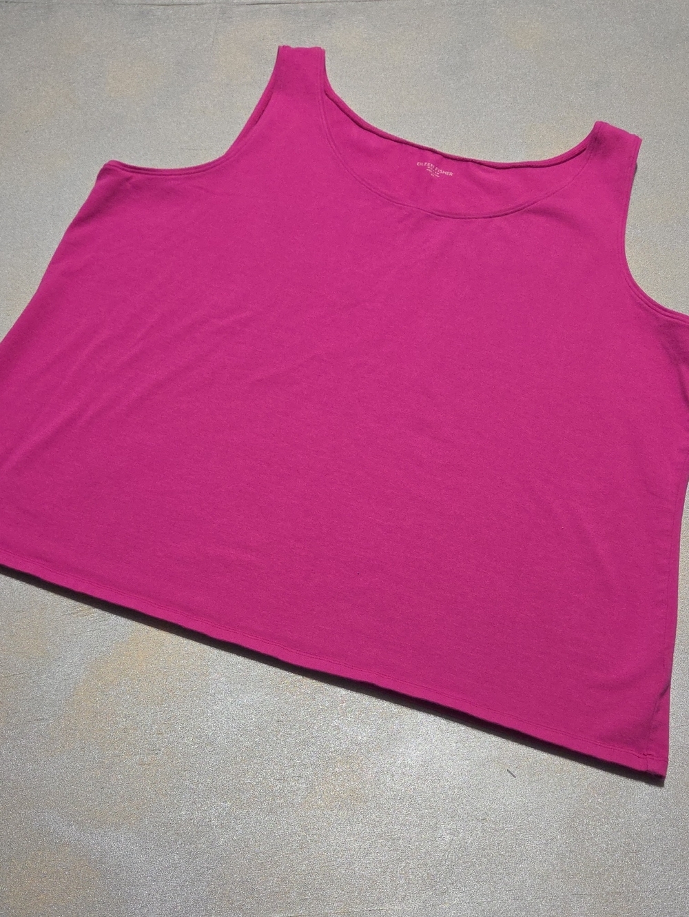 Eileen Fisher Vibrant Fuchsia Sleeveless Scoop Tank